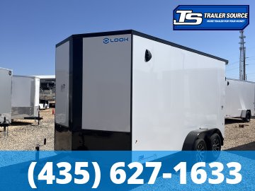 7x14 Look ST DLX Enclosed Cargo Trailer - 7'0" Interior - 7K GVWR - .080 PolyCor, Alloy Wheels, Black Out Package, Rear Spoiler w/ Load Lights