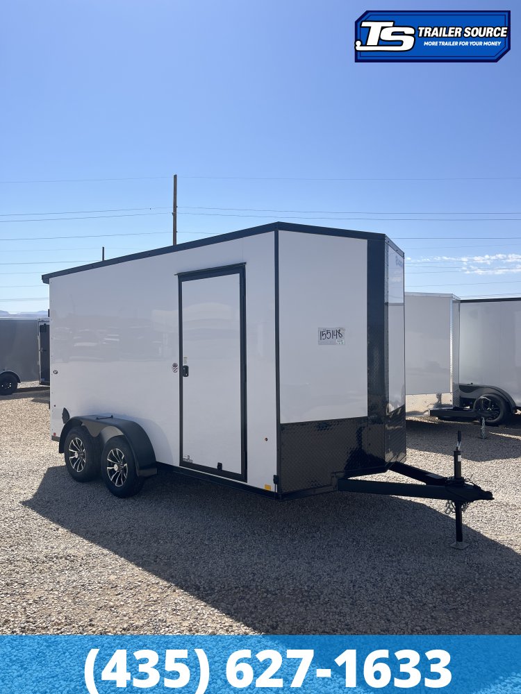 7x14 Look ST DLX Enclosed Cargo Trailer - 7'0" Interior - 7K GVWR - .080 PolyCor, Alloy Wheels, Black Out Package, Rear Spoiler w/ Load Lights