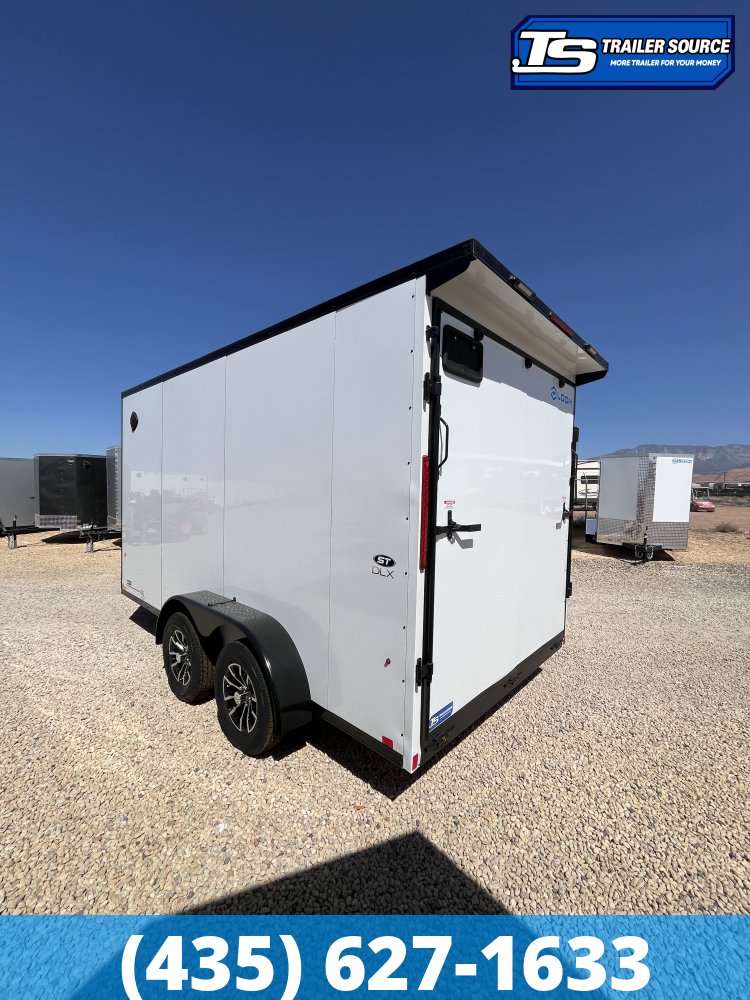 7x14 Look ST DLX Enclosed Cargo Trailer - 7'0" Interior - 7K GVWR - .080 PolyCor, Alloy Wheels, Black Out Package, Rear Spoiler w/ Load Lights