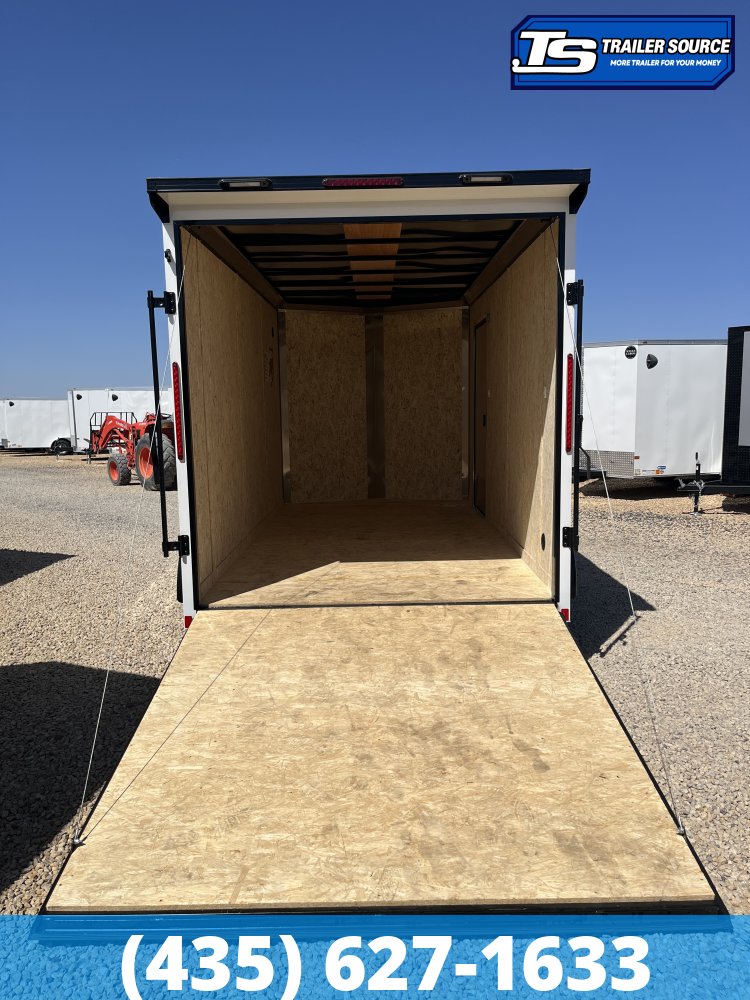 7x14 Look ST DLX Enclosed Cargo Trailer - 7'0" Interior - 7K GVWR - .080 PolyCor, Alloy Wheels, Black Out Package, Rear Spoiler w/ Load Lights