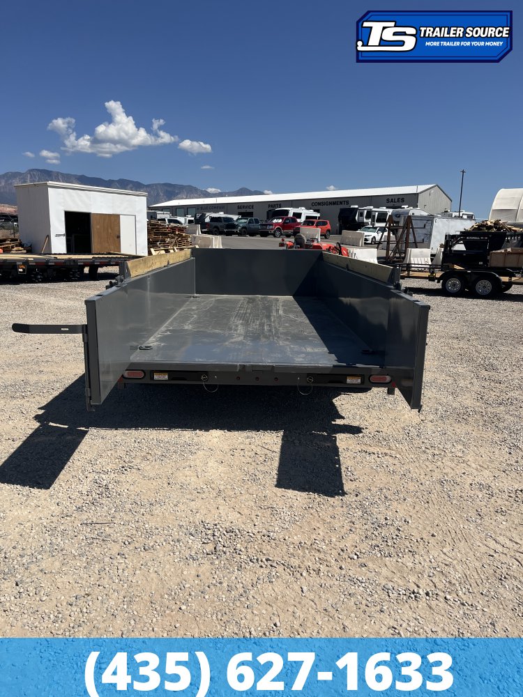 7x16 Diamond C LPT 207 Dump Trailer - 24" Sides - 15.5K GVWR - 14 Ply Tires, Board Brackets, Long Arm Tarp