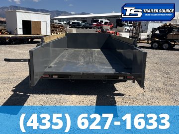 7x16 Diamond C LPT 207 Dump Trailer - 24" Sides - 15.5K GVWR - 14 Ply Tires, Board Brackets, Long Arm Tarp