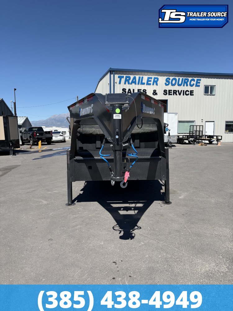 7x16 Diamond C LPT-GN 210 Dump Trailer - 23K GVWR - Hydraulic Jack(s)