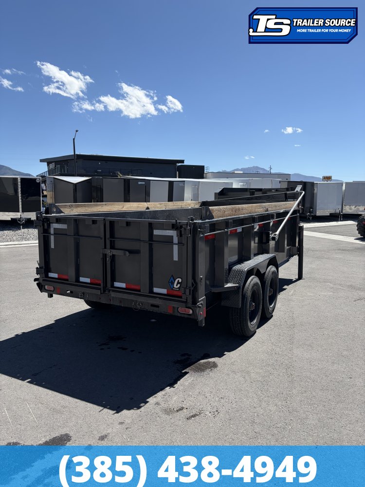 7x16 Diamond C LPT-GN 210 Dump Trailer - 23K GVWR - Hydraulic Jack(s)