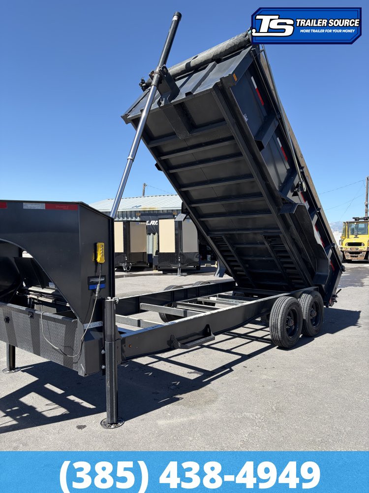 7x16 Diamond C LPT-GN 210 Dump Trailer - 23K GVWR - Hydraulic Jack(s)