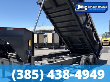 7x16 Diamond C LPT-GN 210 Dump Trailer - 23K GVWR - Hydraulic Jack(s)