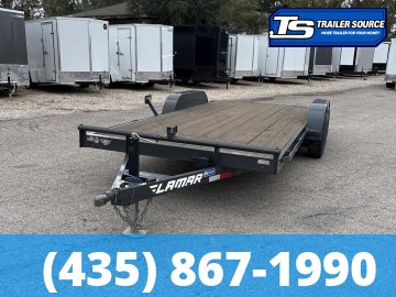 7x18 Lamar CC Flatbed Car Hauler Trailer - 10K GVWR -