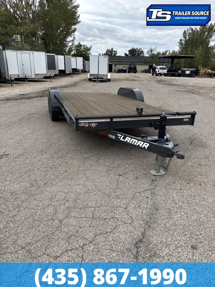 7x18 Lamar CC Flatbed Car Hauler Trailer - 10K GVWR -