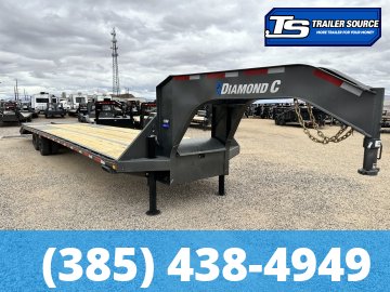 8.5x38 Diamond C FMAX 212 Gooseneck Equipment Trailer -  25.9K GVWR - Hydraulic Jack(s)