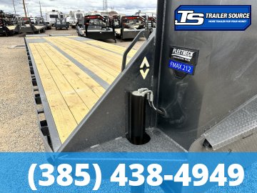 8.5x38 Diamond C FMAX 212 Gooseneck Equipment Trailer -  25.9K GVWR - Hydraulic Jack(s)