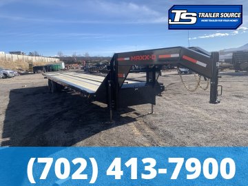 8.5x40 Maxx-D TDX Gooseneck Tilt Trailer -  25.9K GVWR - Dunnage Rack, HDSS (Hutch) Suspension, Hydraulic Disc Brakes, Hydraulic Jack(s)