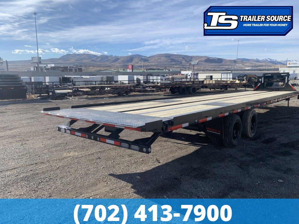8.5x40 Maxx-D TDX Gooseneck Tilt Trailer -  25.9K GVWR - Dunnage Rack, HDSS (Hutch) Suspension, Hydraulic Disc Brakes, Hydraulic Jack(s)