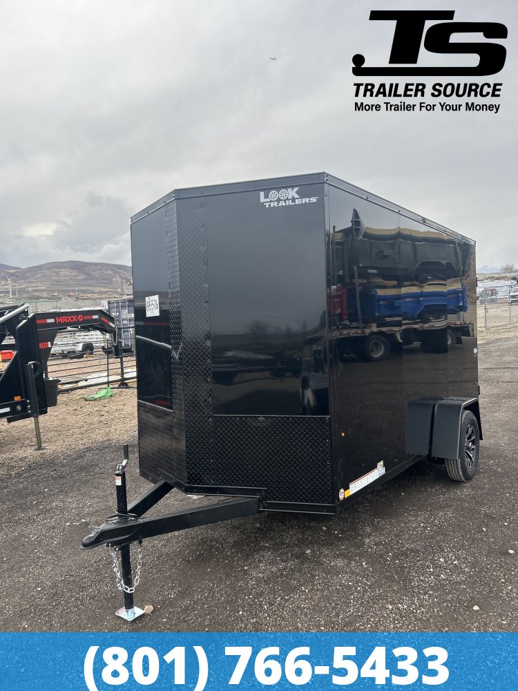6x12 Look ST DLX Enclosed Cargo Trailer - 6'6" Interior - 3.5K GVWR - .080 PolyCor, Alloy Wheels, Black Out Package