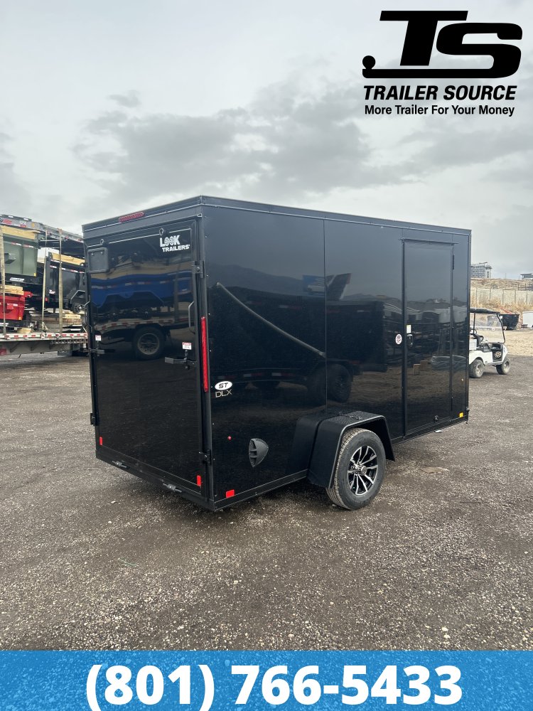 6x12 Look ST DLX Enclosed Cargo Trailer - 6'6" Interior - 3.5K GVWR - .080 PolyCor, Alloy Wheels, Black Out Package