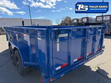 7x14 Diamond C LPT 207 Dump Trailer - 32" Sides - 15.5K GVWR - 14 Ply Tires, Long Arm Tarp