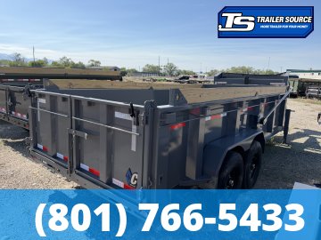 7x16 Diamond C LPT-GN 207 Gooseneck Dump Trailer - 32" Sides - 15.5K GVWR - 14 Ply Tires, Board Brackets