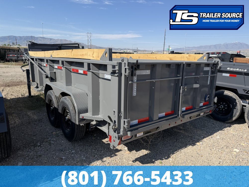 7x16 Diamond C LPT-GN 207 Gooseneck Dump Trailer - 32" Sides - 15.5K GVWR - 14 Ply Tires, Board Brackets