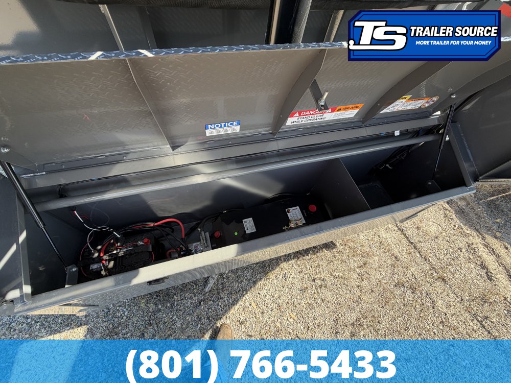 7x16 Diamond C LPT-GN 207 Gooseneck Dump Trailer - 32" Sides - 15.5K GVWR - 14 Ply Tires, Board Brackets