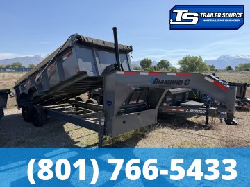 7x16 Diamond C LPT-GN 207 Gooseneck Dump Trailer - 32" Sides - 15.5K GVWR - 14 Ply Tires, Board Brackets