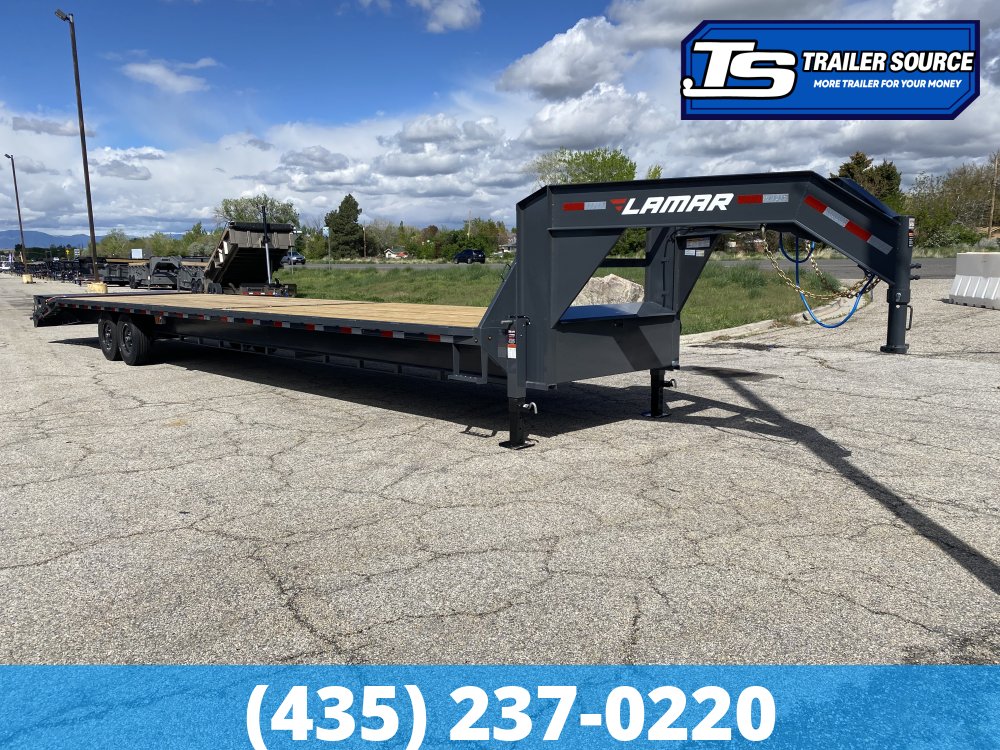 8.5x40 Lamar FS Gooseneck Equipment Trailer - 15.7K GVWR - Mega Ramps