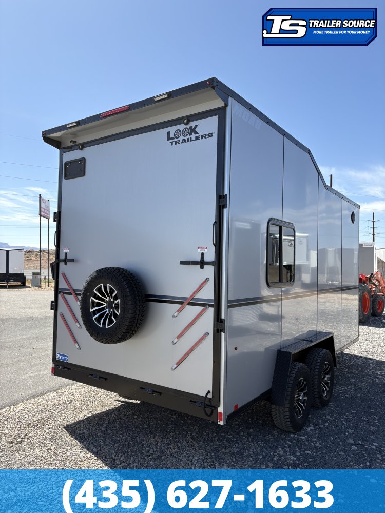 7.5x16 Look Moab Enclosed Cargo Trailer - 7'6" Interior - 10K GVWR - .080 PolyCor, Air Conditioner(s), Black Out Package