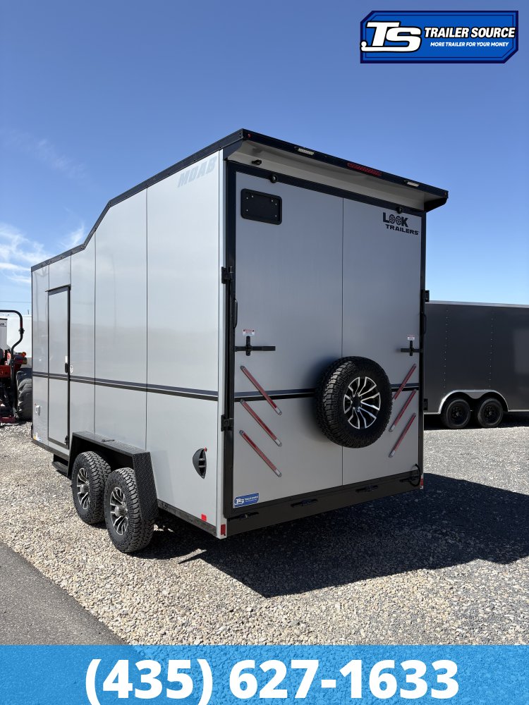 7.5x16 Look Moab Enclosed Cargo Trailer - 7'6" Interior - 10K GVWR - .080 PolyCor, Air Conditioner(s), Black Out Package