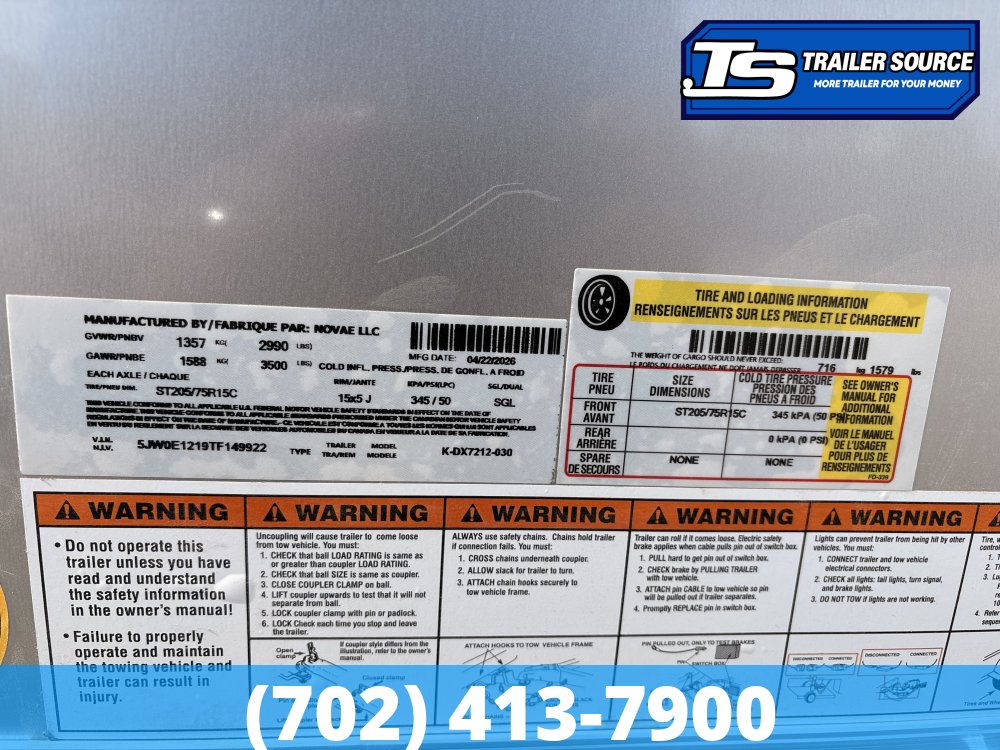 6x12 Look ST DLX Enclosed Cargo Trailer - 6'6" Interior - 3.5K GVWR - 16" Cross Member Upgrade, Torsion Axles