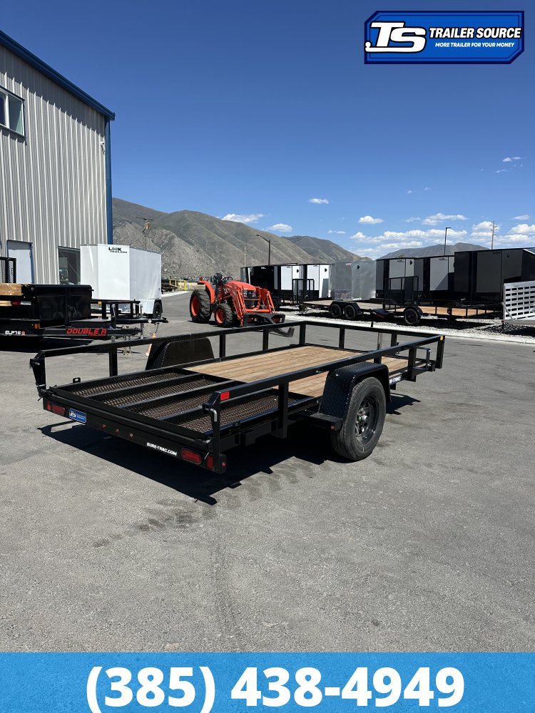 6x12 Sure-Trac Tube Top Utility Trailer - 3.5K GVWR - Ramp Gate