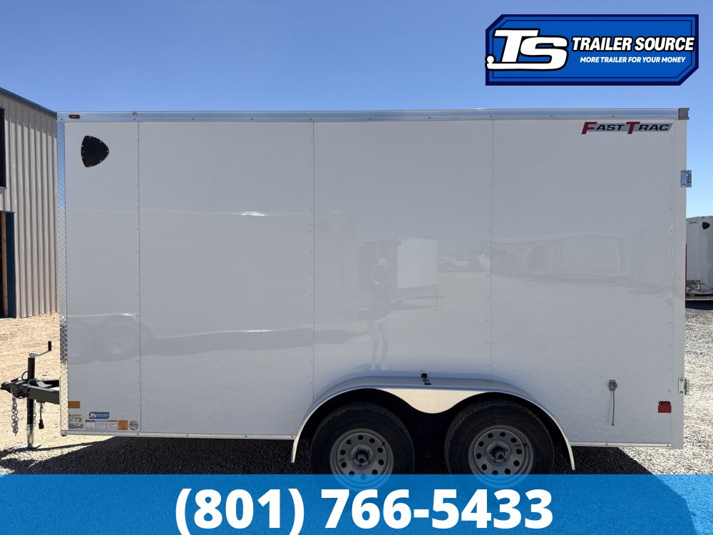 7x14 Wells Cargo FastTrac Enclosed Cargo Trailer - 7'0" Interior - 7K GVWR - .080 PolyCor, Barn Doors
