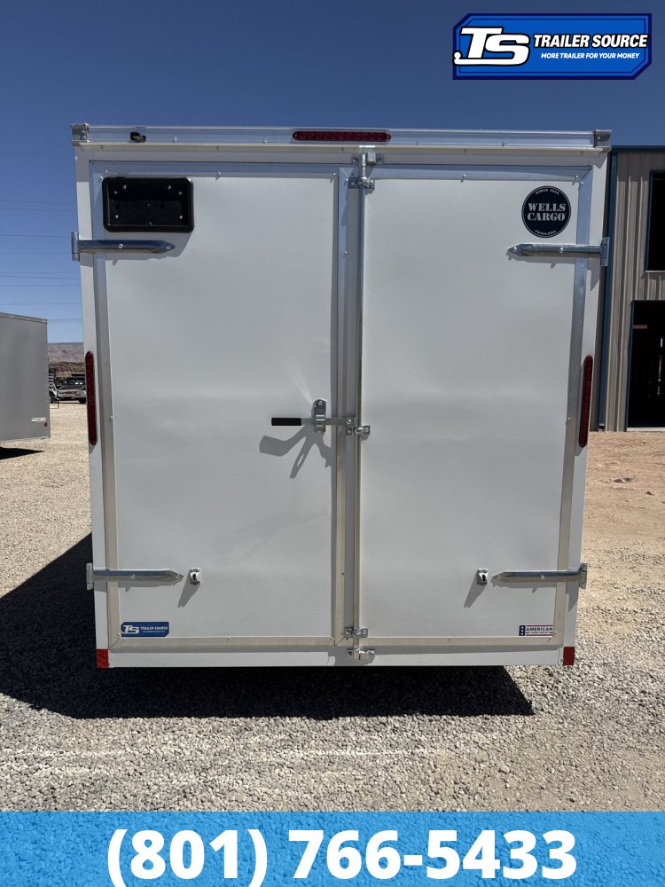 7x14 Wells Cargo FastTrac Enclosed Cargo Trailer - 7'0" Interior - 7K GVWR - .080 PolyCor, Barn Doors