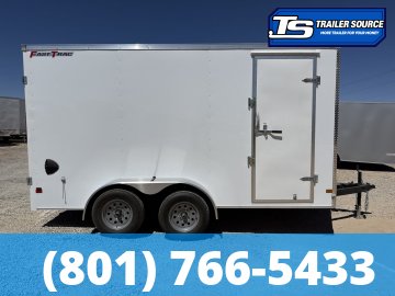 7x14 Wells Cargo FastTrac Enclosed Cargo Trailer - 7'0" Interior - 7K GVWR - .080 PolyCor, Barn Doors