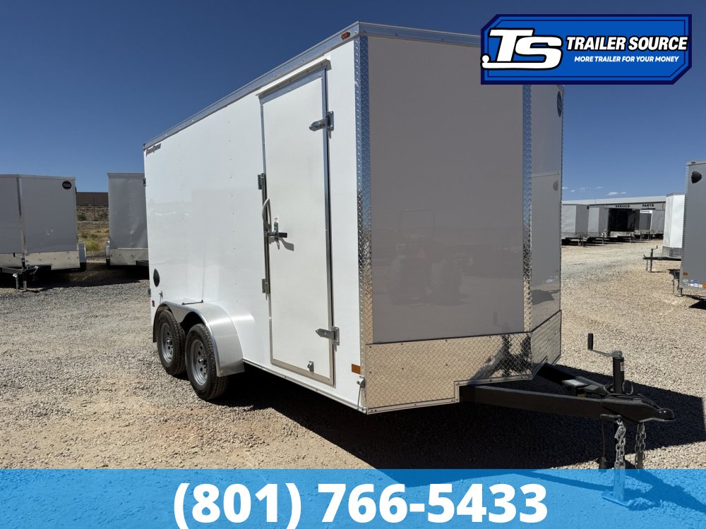 7x14 Wells Cargo FastTrac Enclosed Cargo Trailer - 7'0" Interior - 7K GVWR - .080 PolyCor, Barn Doors