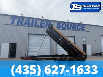 Double A Excel Series ELP 7x14 ft Dump Trailer 20" Sides 15.4K GVWR I-Beam Frame, Telescopic, Wireles Remote