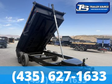 Double A Excel Series ELP 7x14 ft Dump Trailer 20" Sides 15.4K GVWR I-Beam Frame, Telescopic, Wireles Remote