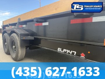 Double A Excel Series ELP 7x14 ft Dump Trailer 20" Sides 15.4K GVWR I-Beam Frame, Telescopic, Wireles Remote