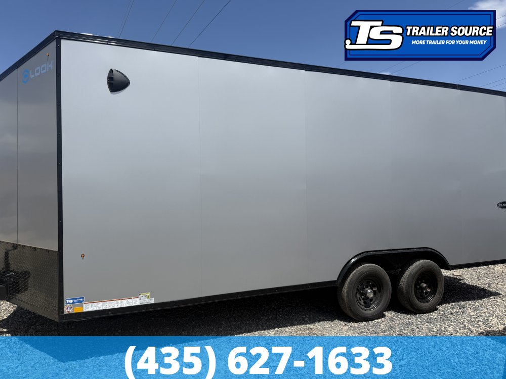 8.5x20 Look Element SE Enclosed Cargo Trailer - 7'6" Interior - 10K GVWR - .080 PolyCor, Black Out Package, Rear Spoiler w/ Load Lights, Wide Body w/ Drive Over Fenders
