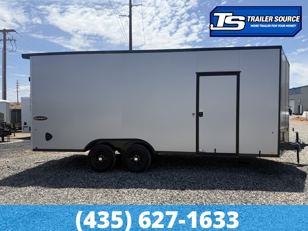 8.5x20 Look Element SE Enclosed Cargo Trailer - 7'6" Interior - 10K GVWR - .080 PolyCor, Black Out Package, Rear Spoiler w/ Load Lights, Wide Body w/ Drive Over Fenders