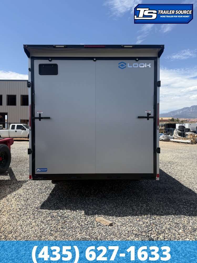 8.5x20 Look Element SE Enclosed Cargo Trailer - 7'6" Interior - 10K GVWR - .080 PolyCor, Black Out Package, Rear Spoiler w/ Load Lights, Wide Body w/ Drive Over Fenders