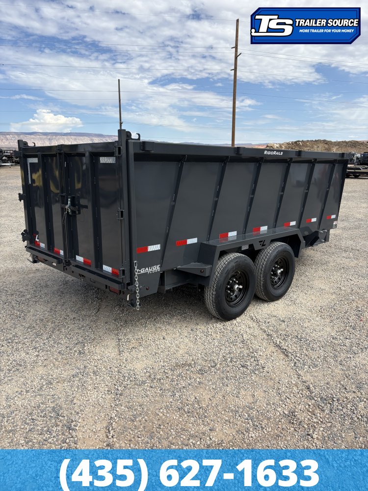 7x16 Lamar DT Dump Trailer - 48" Sides - 14K GVWR - Telescopic