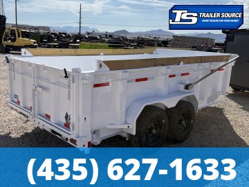 7x14 Diamond C LPT 207 Dump Trailer - 32" Sides - 15.5K GVWR - 14 Ply Tires, Board Brackets, Long Arm Tarp