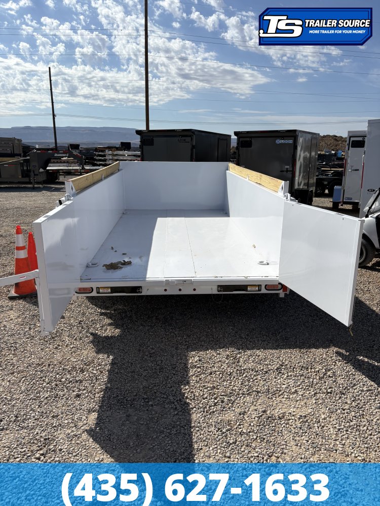 7x14 Diamond C LPT 207 Dump Trailer - 32" Sides - 15.5K GVWR - 14 Ply Tires, Board Brackets, Long Arm Tarp