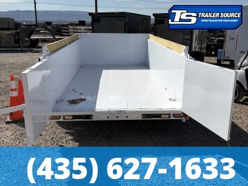 7x14 Diamond C LPT 207 Dump Trailer - 32" Sides - 15.5K GVWR - 14 Ply Tires, Board Brackets, Long Arm Tarp