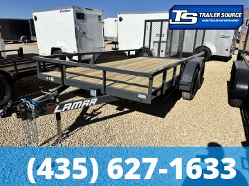 7x16 Lamar UC Tandem Axle Utility Trailer - 7K GVWR - Dovetail