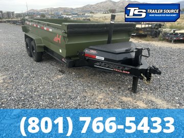 7x14 Horizon LZ7 Dump Trailer - 14K GVWR - .080 PolyCor, 2 Tone Color, Telescopic