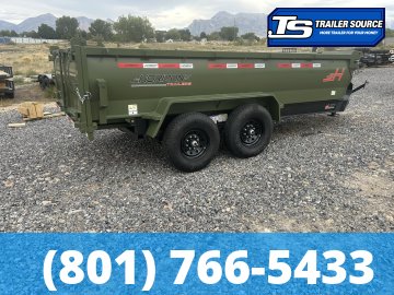 7x14 Horizon LZ7 Dump Trailer - 14K GVWR - .080 PolyCor, 2 Tone Color, Telescopic