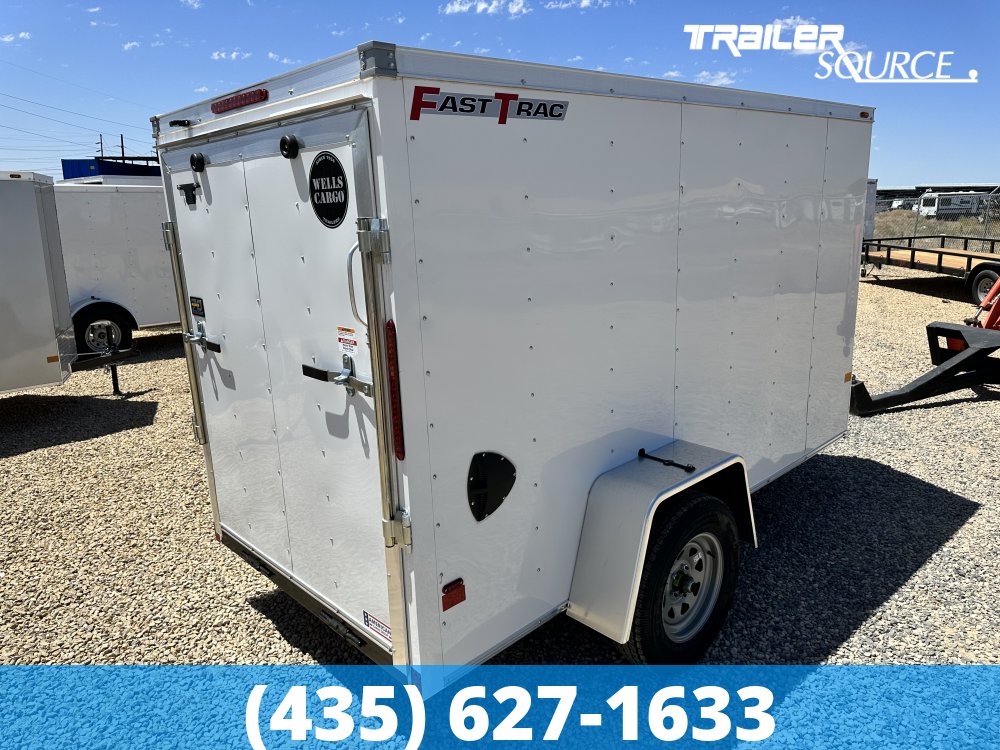 5x10 Wells Cargo FastTrac 5'6" Interior Single Axle Enclosed Cargo