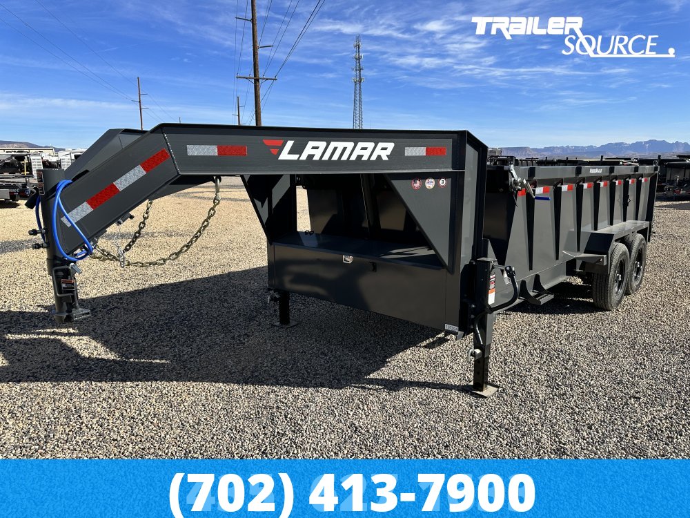 7x14 Lamar DT Telescopic 36" Sides 14K Dump Trailer