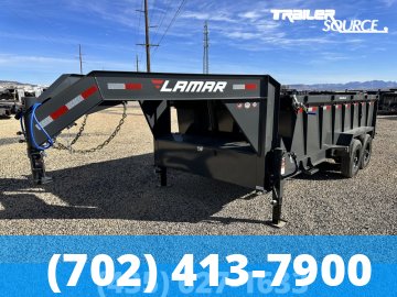 7x14 Lamar DT Telescopic 36" Sides 14K Dump Trailer