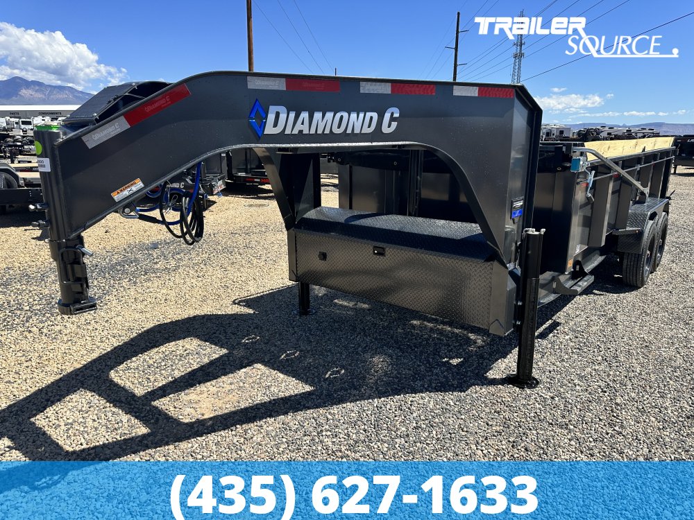 7x16 Diamond C LPT-GN Telescopic Dump Gooseneck 23K 32" Sides Dump
