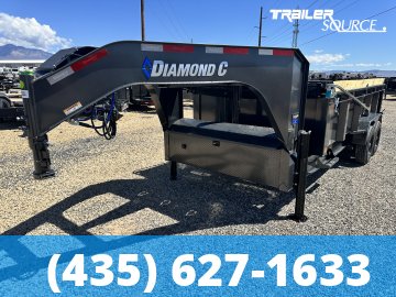 7x16 Diamond C LPT-GN Telescopic Dump Gooseneck 23K 32" Sides Dump